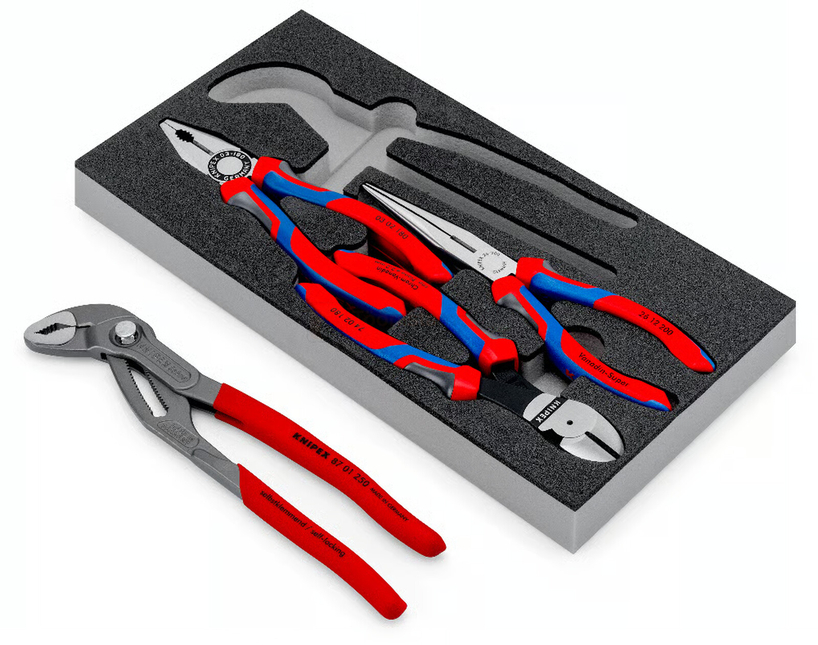 Knipex tangide komplekt, 4-osaline 00 20 01 V15 4